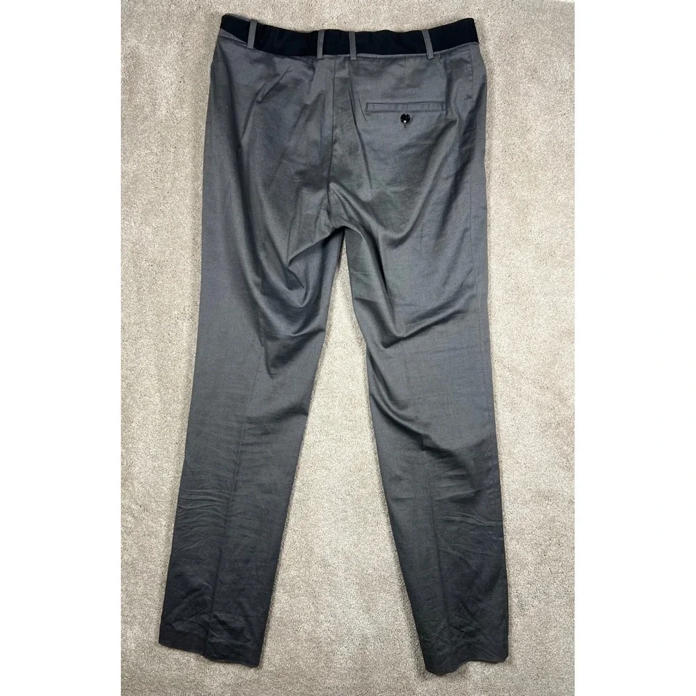 H&M Gray Trousers US‎ Size 12 Career Office Business Casual with Ribbon Preppy